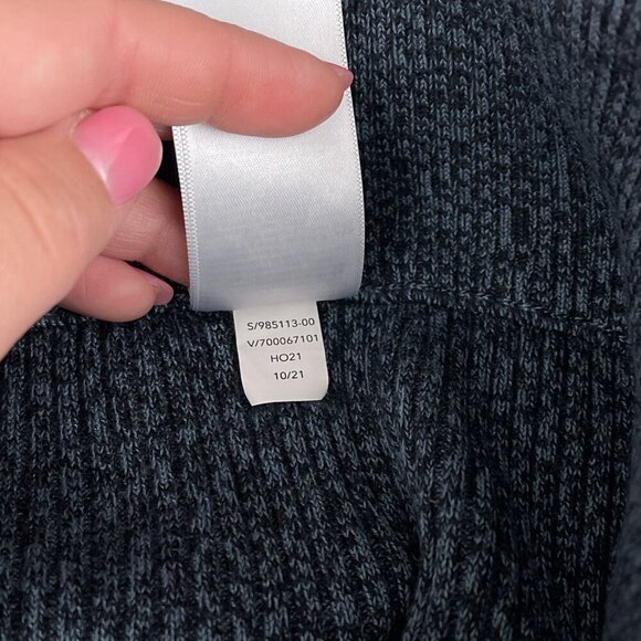 Athleta Reverie Hi-Rise Wide-Leg Sweater Knit Pants Pull On Navy Blue Women XS - Picture 9 of 14